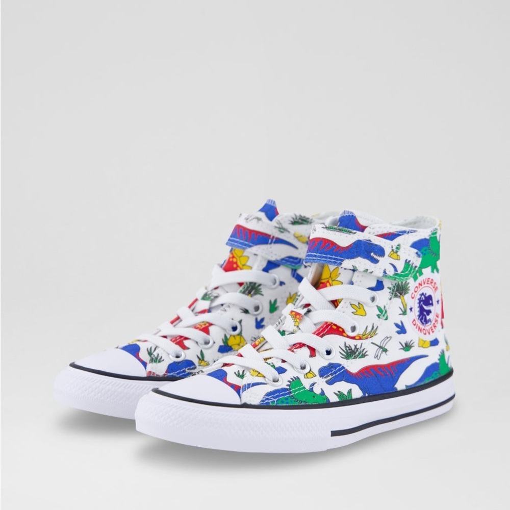 Converse Kids' High-Top Sneakers with Dinosaur Print - Multicolor